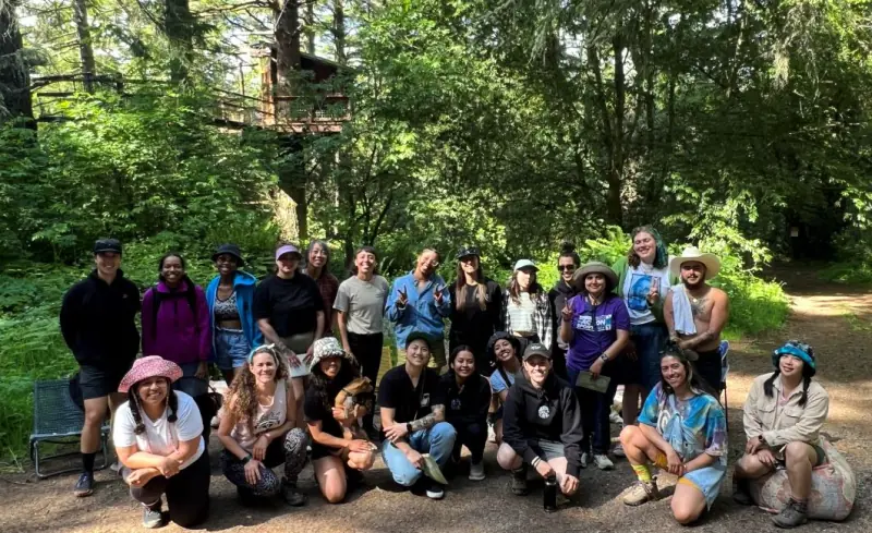 Skate Like a Girl and Brown Girl Surf staff at an outdoor wellness workshop