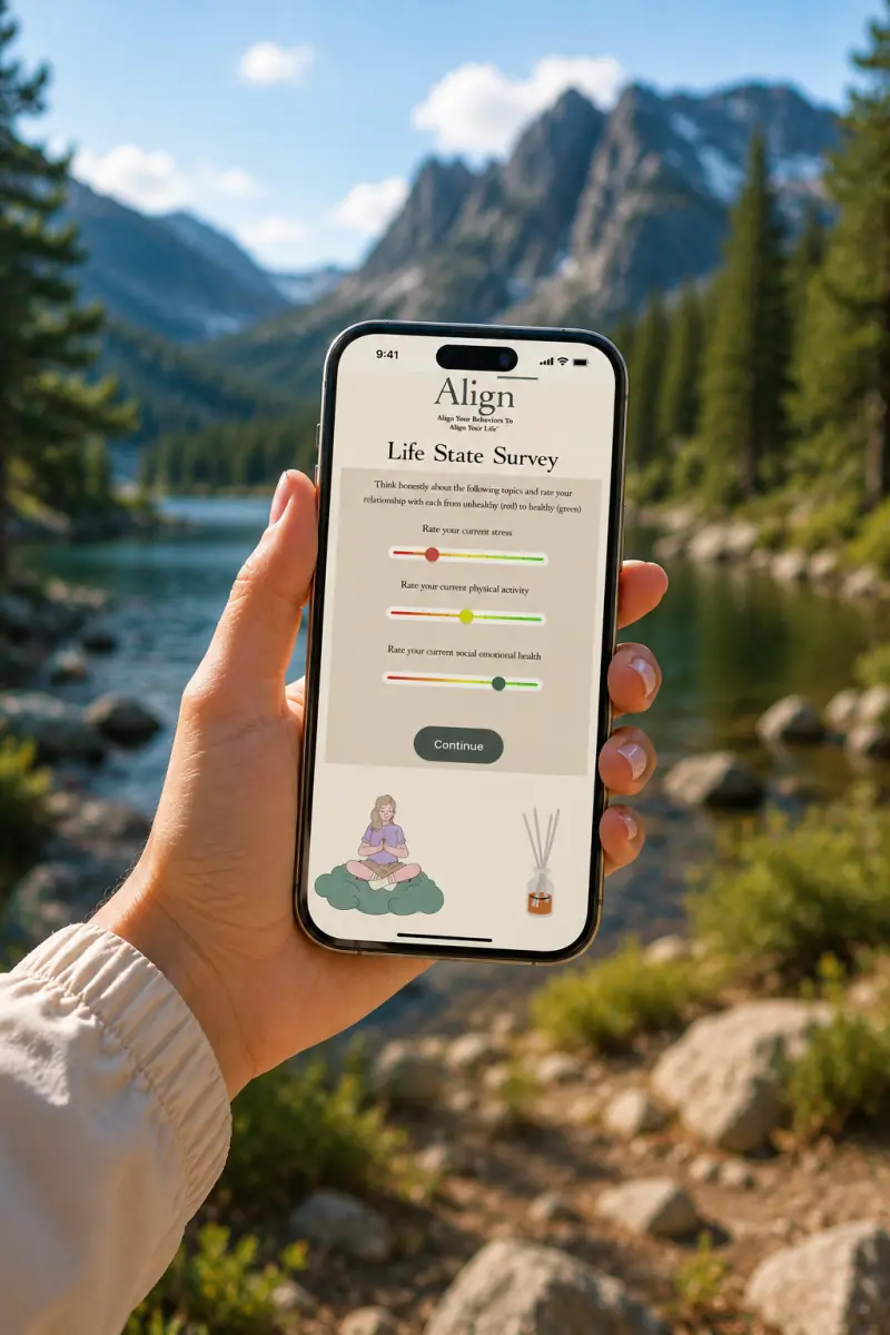 The Align app running on a phone